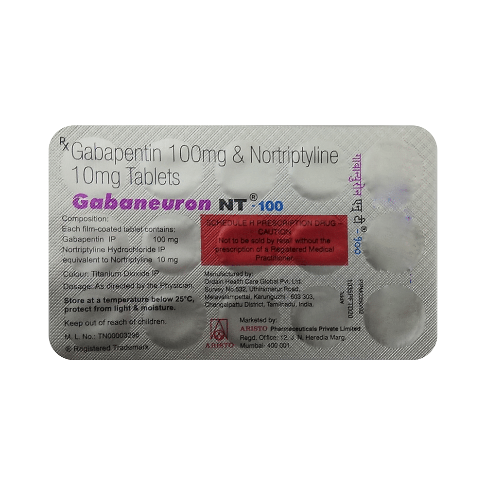 Gabaneuron Nt 100 Tablet | 30 Minutes 24/7 Delivery