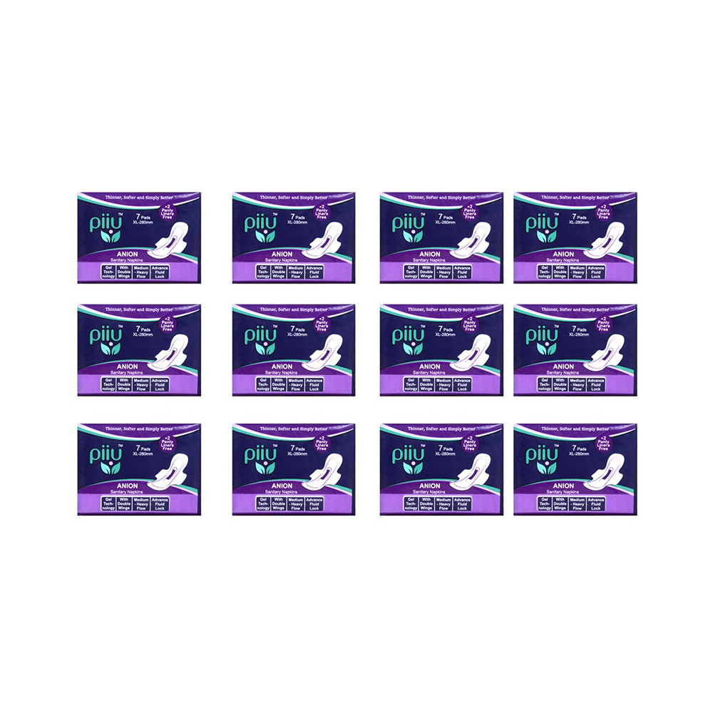 Piiu Anion Sanitary Pads (7 Each) with 2 Panty Liner Free XL