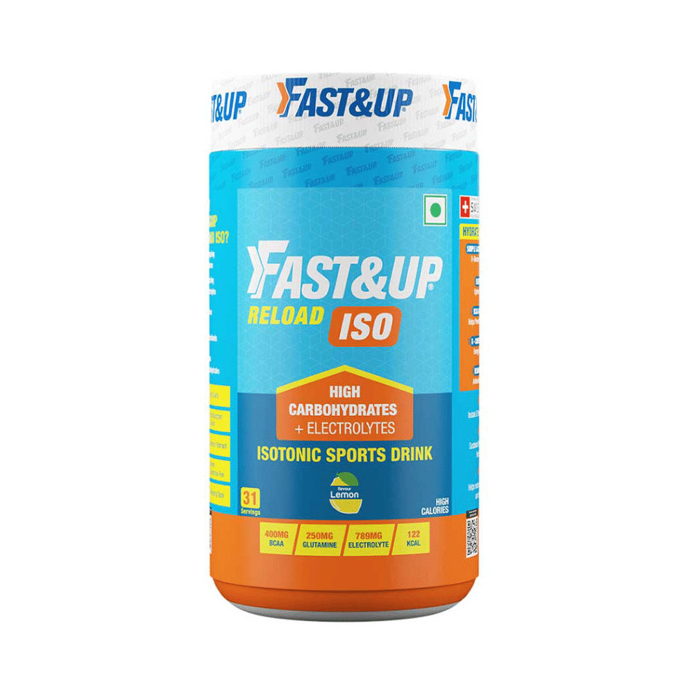 Fast&Up Reload Isotonic Sports Drink with High Carbohydrates and Electrolytes Lemon