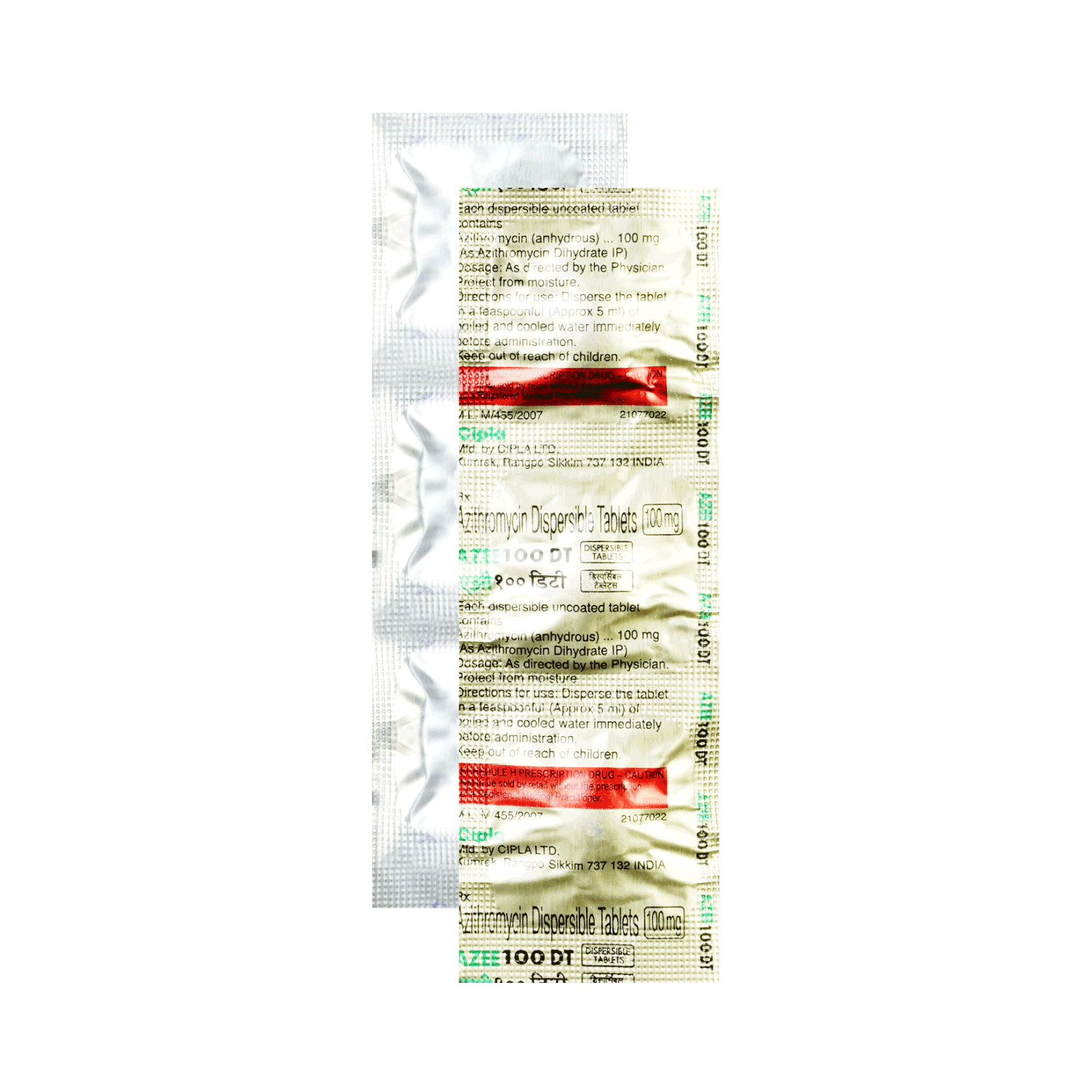 Azee 100mg Tablet DT