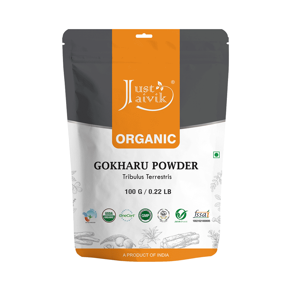 Just Jaivik Organic Gokharu Powder