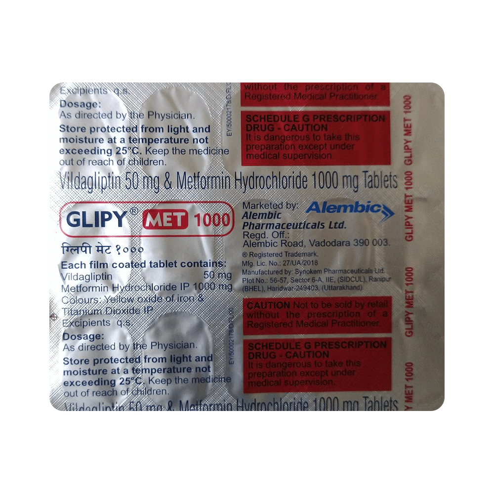 Glipy Met 1000 Tablet