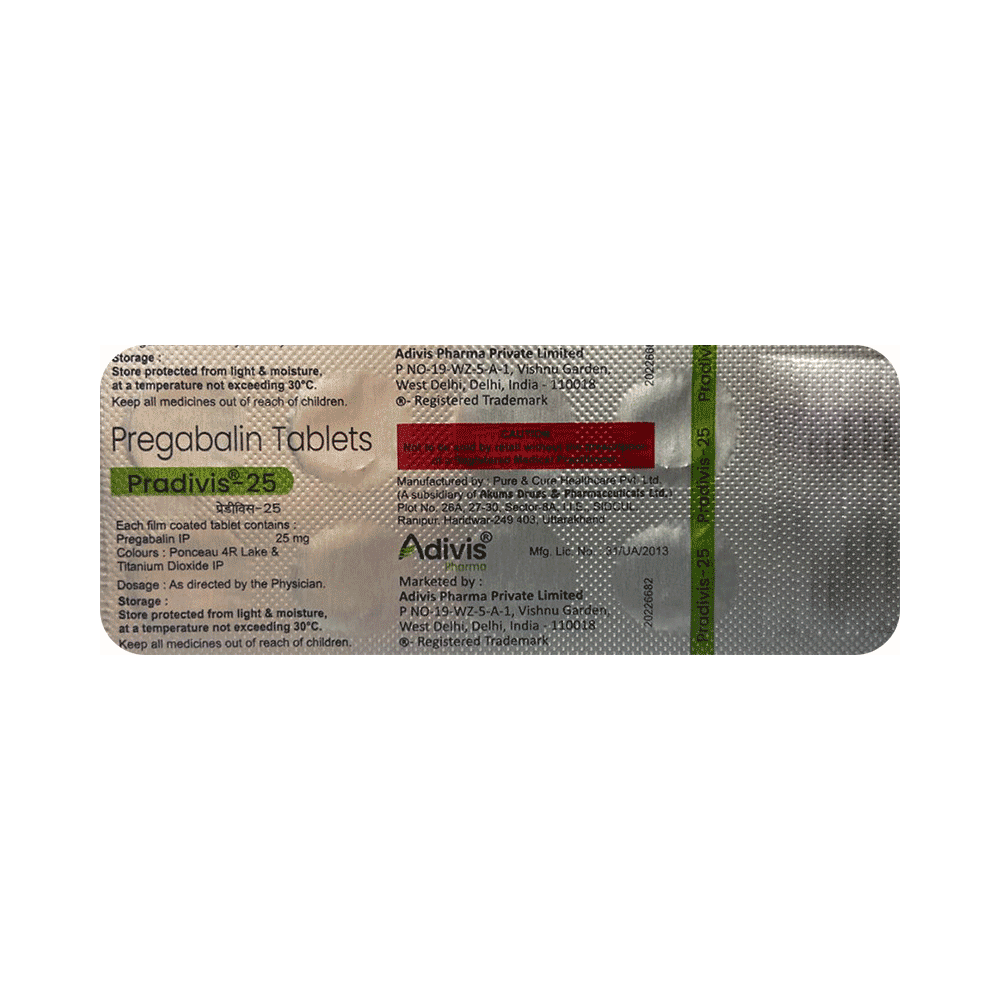 Pradivis 25 Tablet