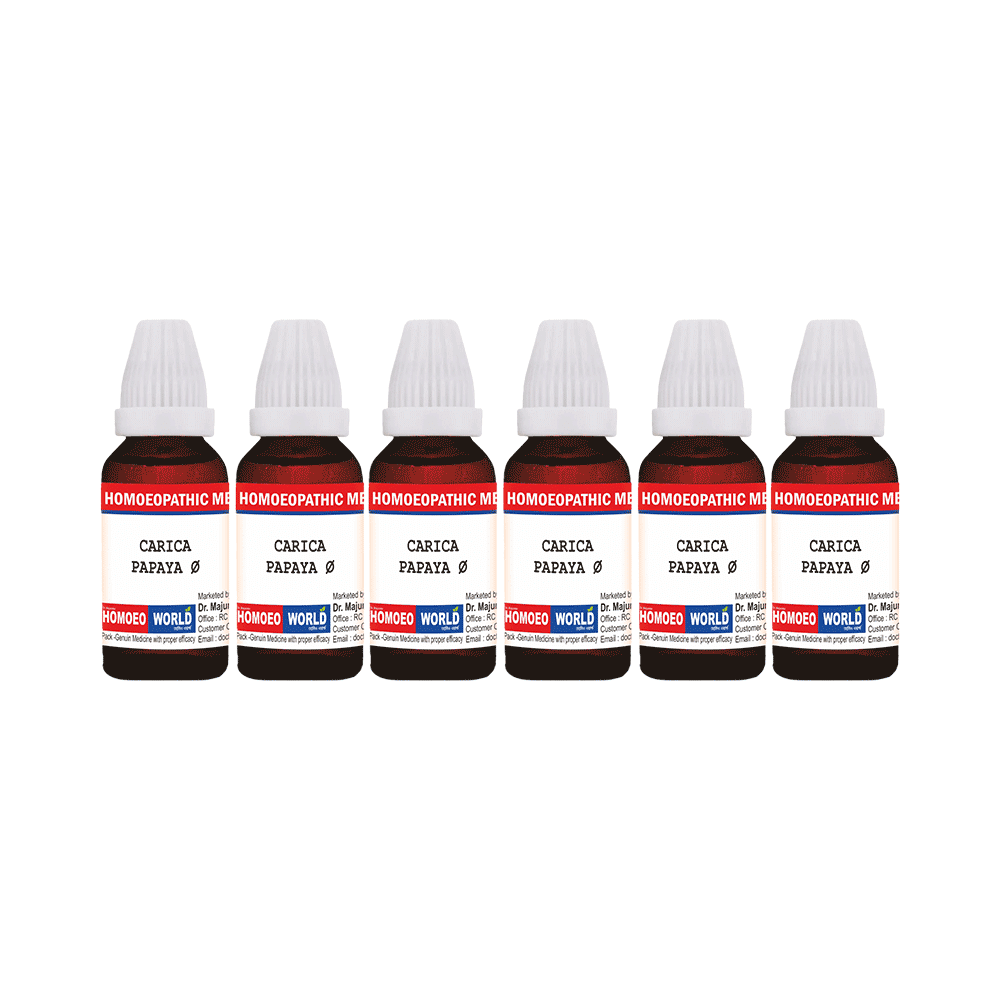 Dr. Majumder Homeo World Carica Papaya Mother Tincture (30ml Each) Q