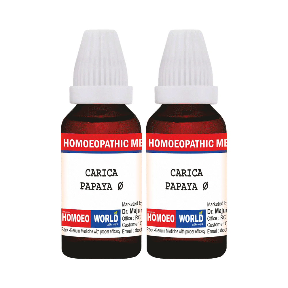 Dr. Majumder Homeo World Carica Papaya Mother Tincture (30ml Each) Q
