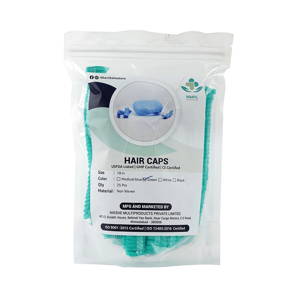 NMPL Hygiene Care Hair Cap Green
