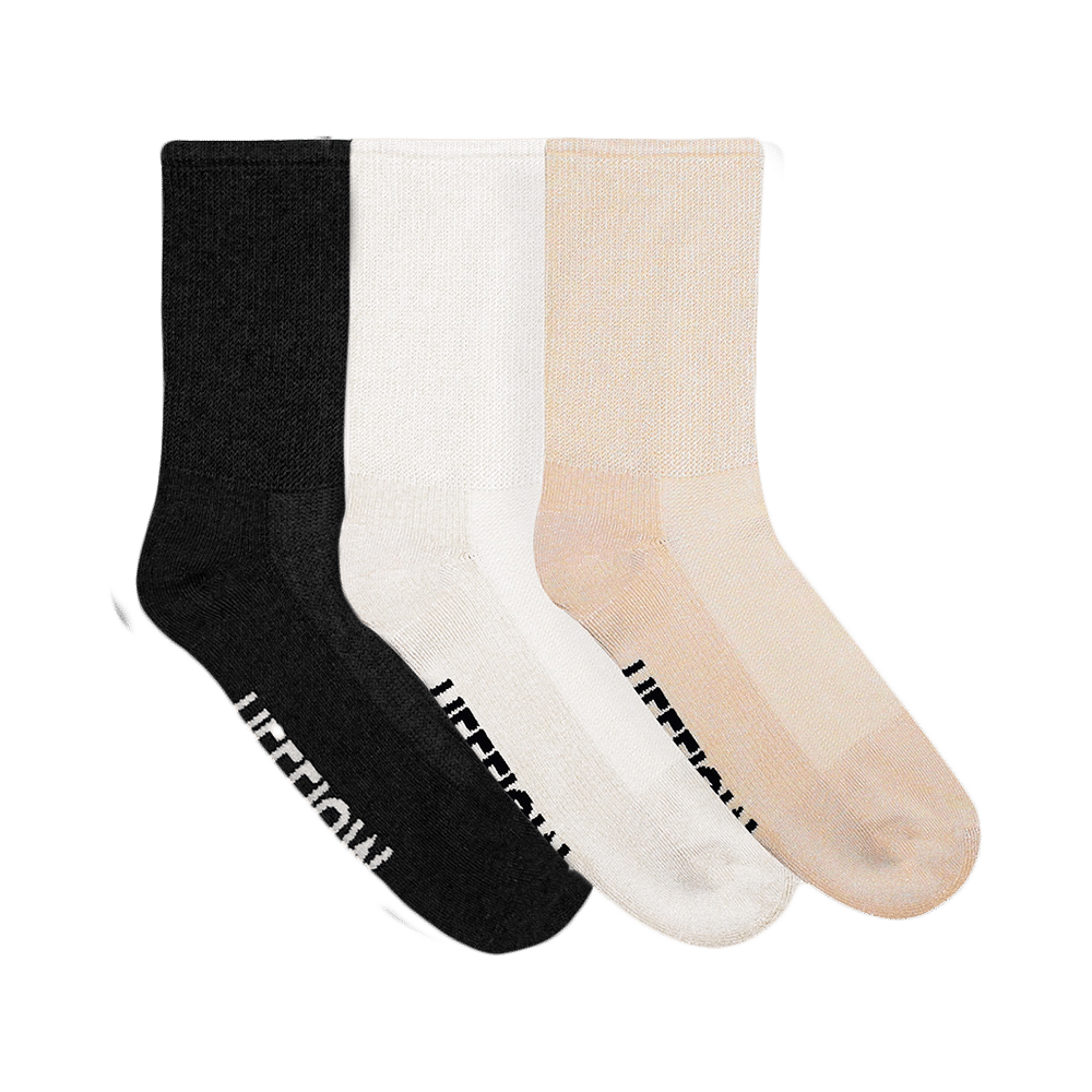 Heelium Diabetic Bamboo Socks Black, Beige, White Free Size - Image 2