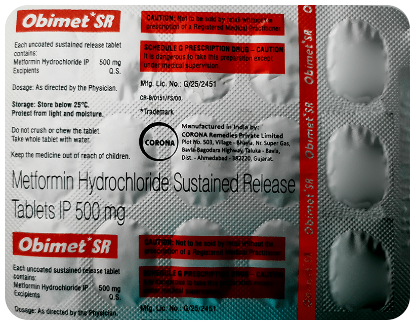 Obimet SR 500mg Tablet