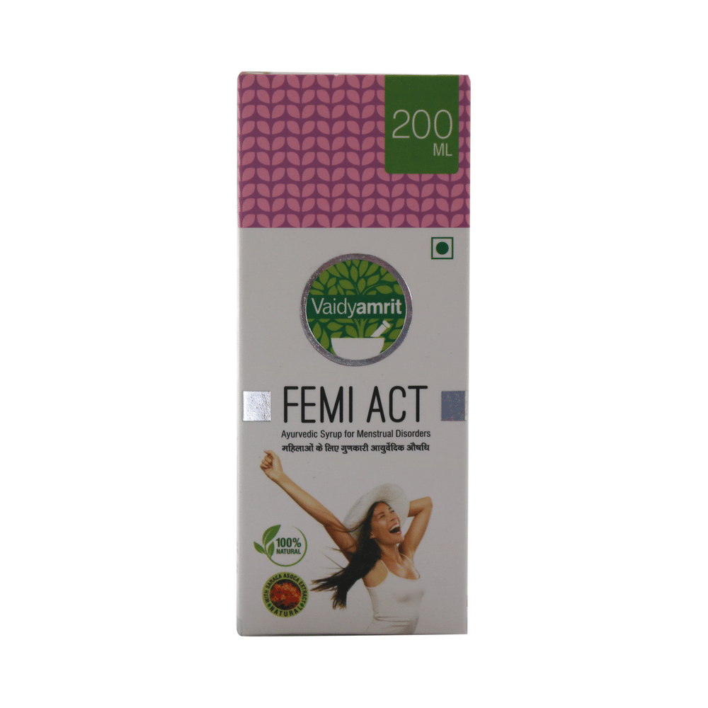 Vaidyamrit Femi Act Ayurvedic Syrup for Menstrual Disorder
