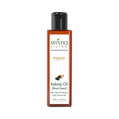 Mystiq Living Kalonji Oil Black Seed for Skin, Face and Hair | Cold Pressed, 100% Pure and Natural