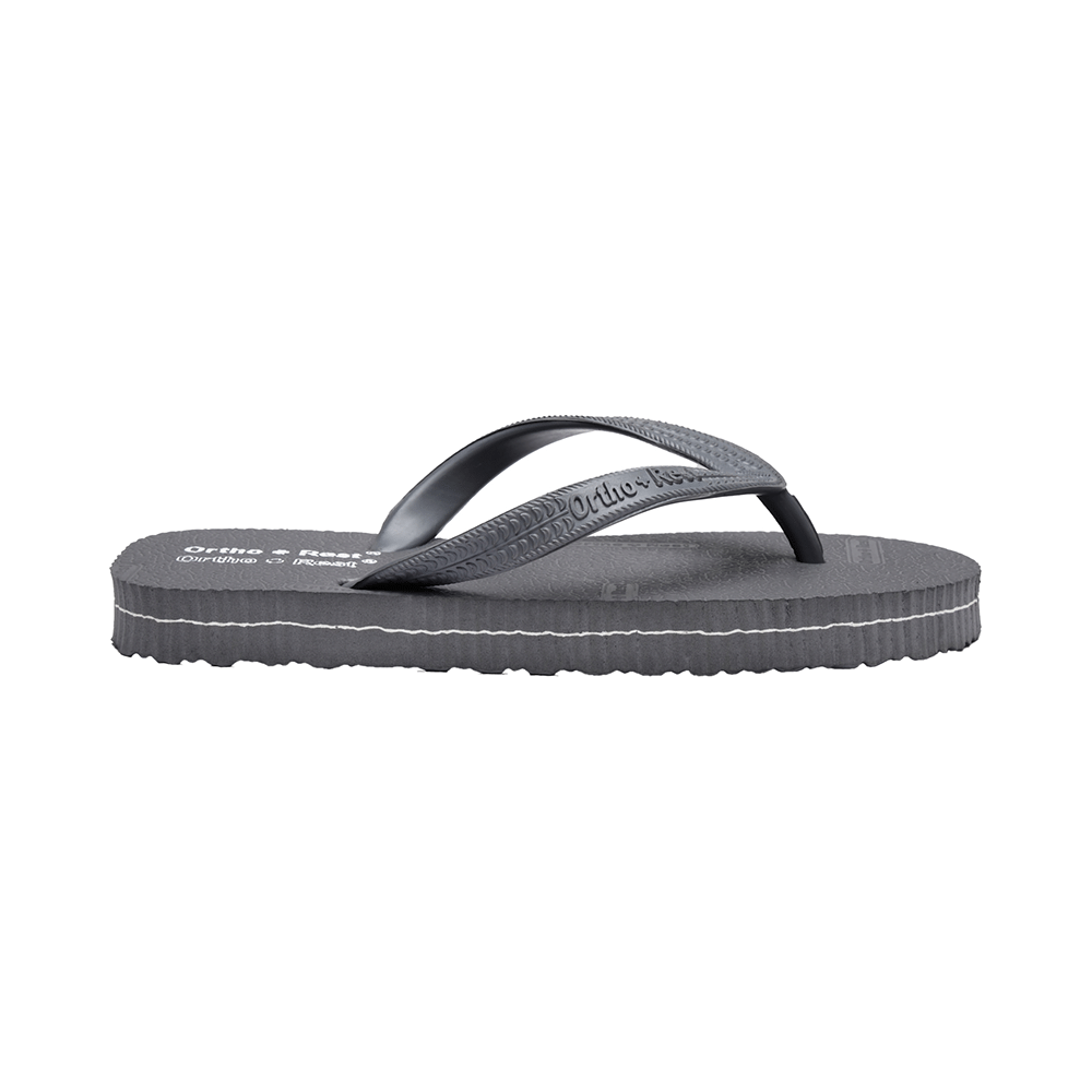 Ortho + Rest Unisex Hawaii Chappal Orthopedic Comfort, Bathroom Rubber Flip-Flops Grey 5 - Image 4