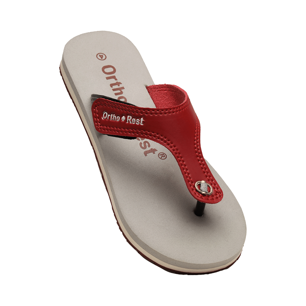 Ortho + Rest L700 Extra Soft Flip Flop Orthopedic Slippers for Women & Girls Maroon 8