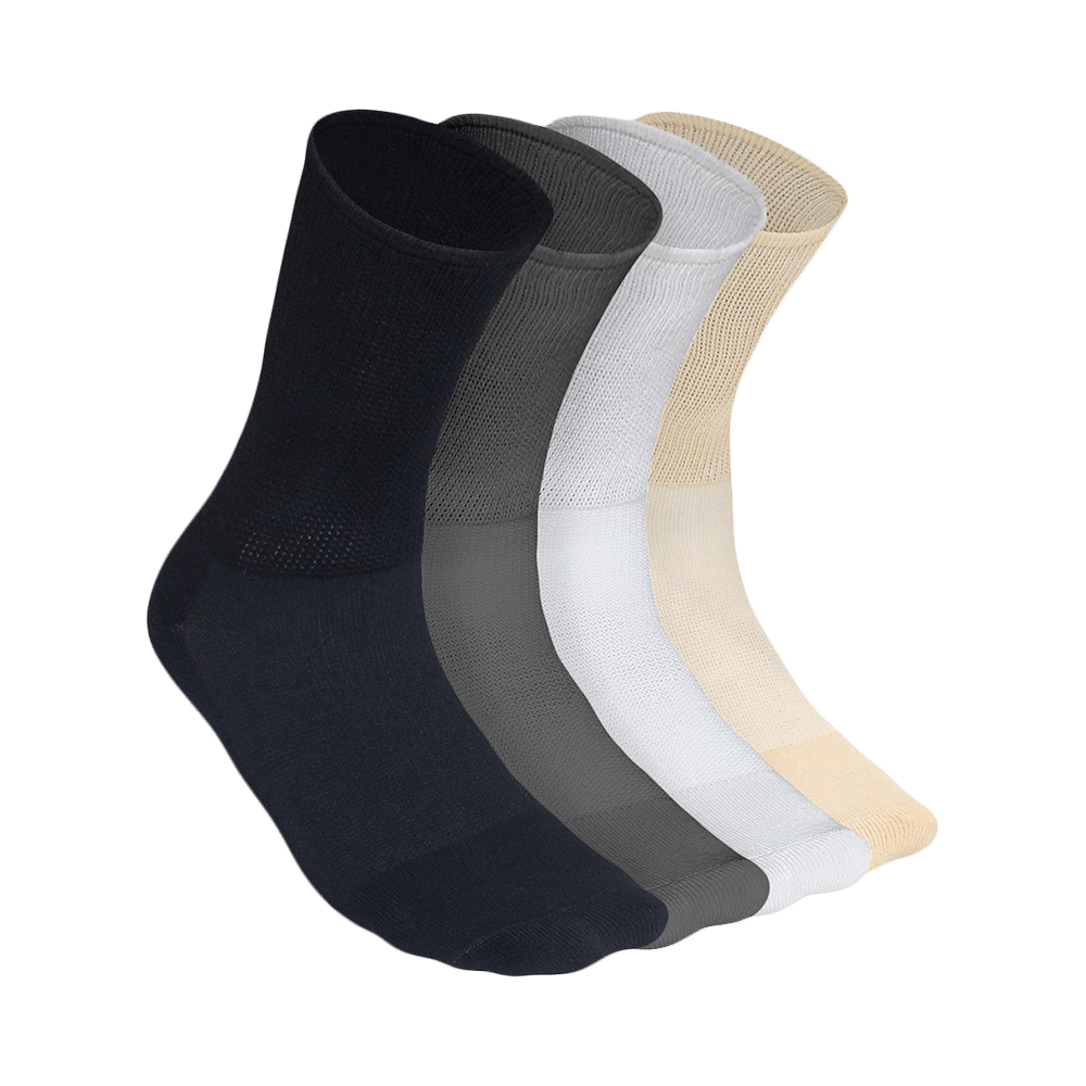 Heelium Diabetic Bamboo Socks Black, Grey, Beige, White Free Size