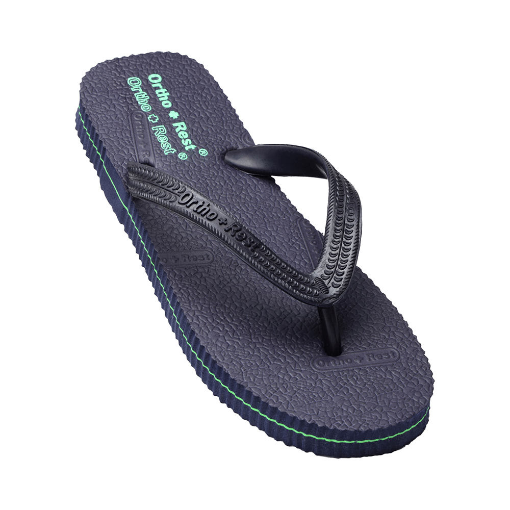 Ortho + Rest Unisex Hawaii Chappal Orthopedic Comfort, Bathroom Rubber Flip-Flops Navyblue 5