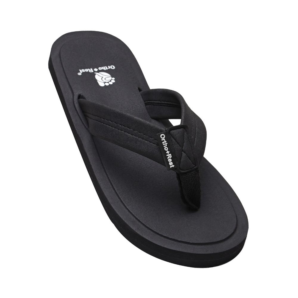 Ortho + Rest M557 Soft and Comfortable Flip Flop for Men Black 6