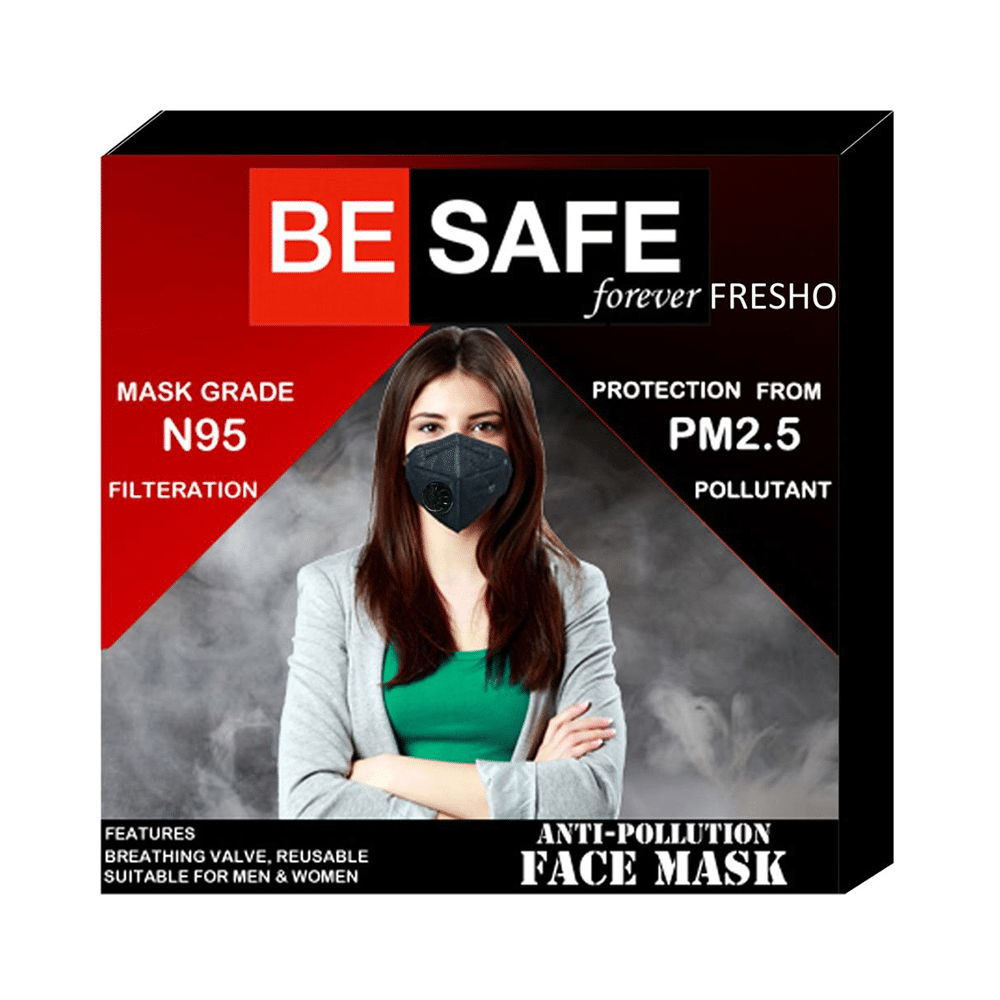 BESAFE Forever Fresho N95 PM2.5 Anti Pollution Mask Black