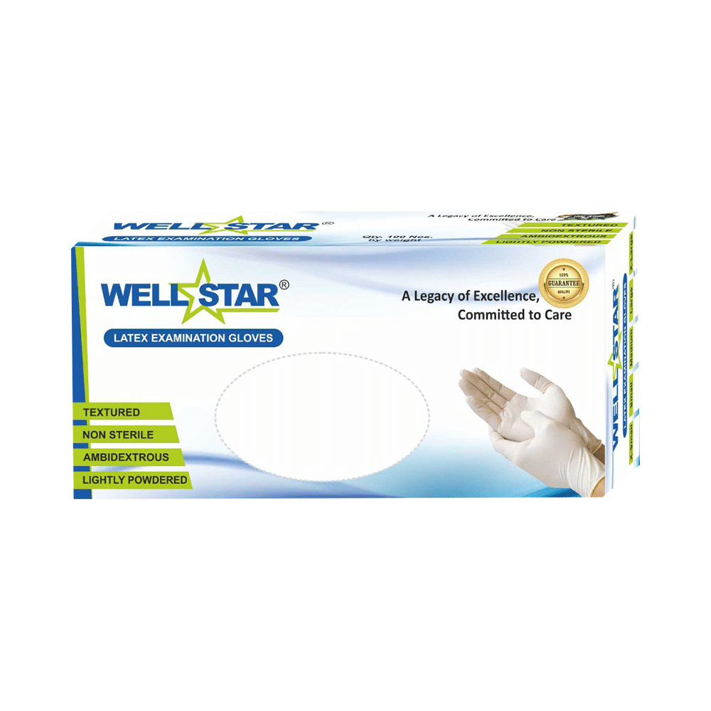 Wellstar Latex Examination Gloves Large