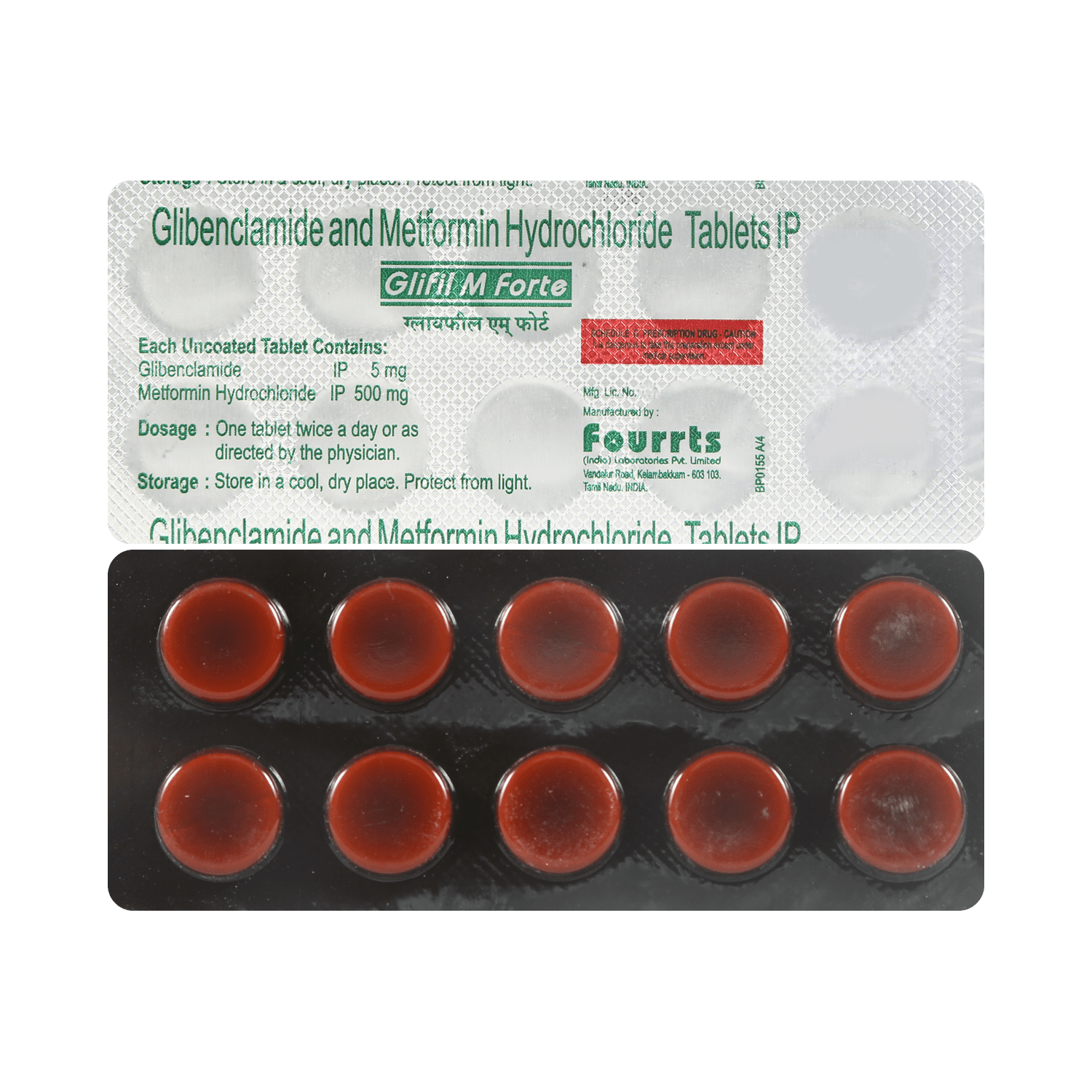 Glifil M Forte 5mg/500mg Tablet