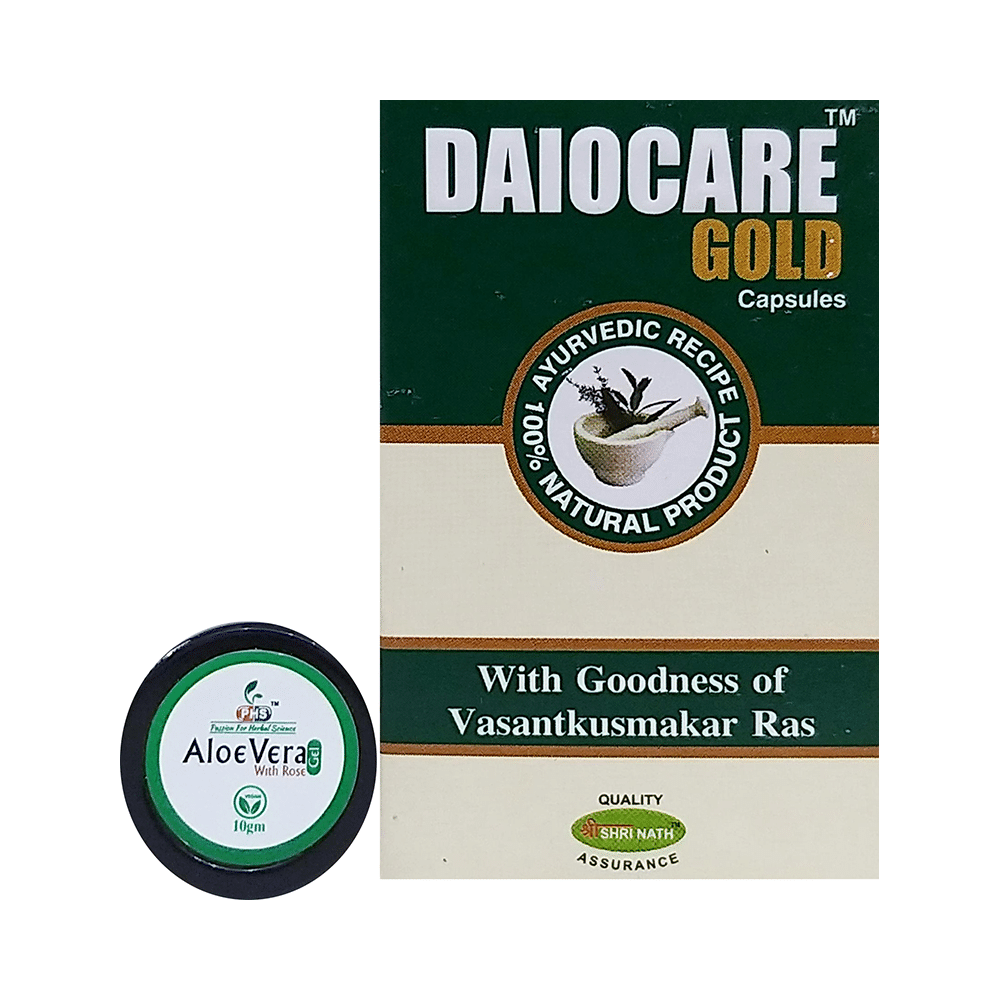 Shri Nath Daiocare Gold Capsule with Aloe Vera Gel 10gm free