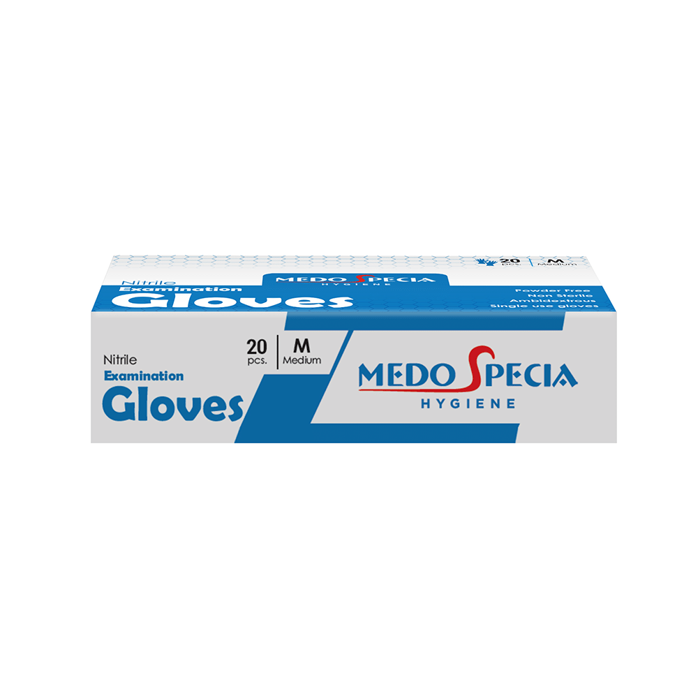 Medo Specia Hygiene Nitrile Examination Glove Medium Blue