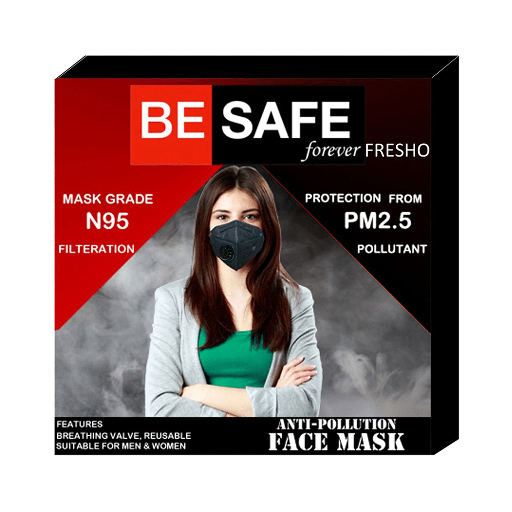 BESAFE Forever Fresho N95 PM2.5 Anti Pollution Mask Black