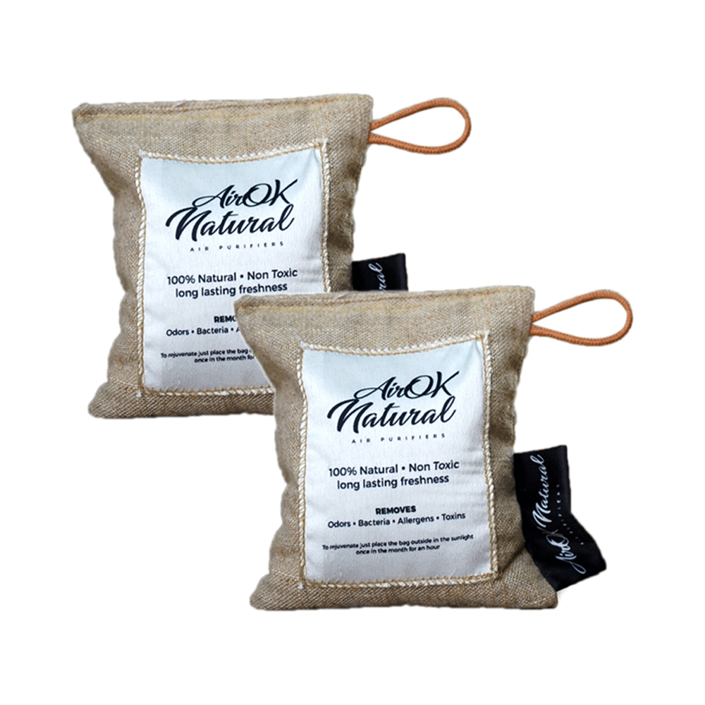 AirOK Non Electric Air Purifying Bag (400gm Each) Activated Charcoal