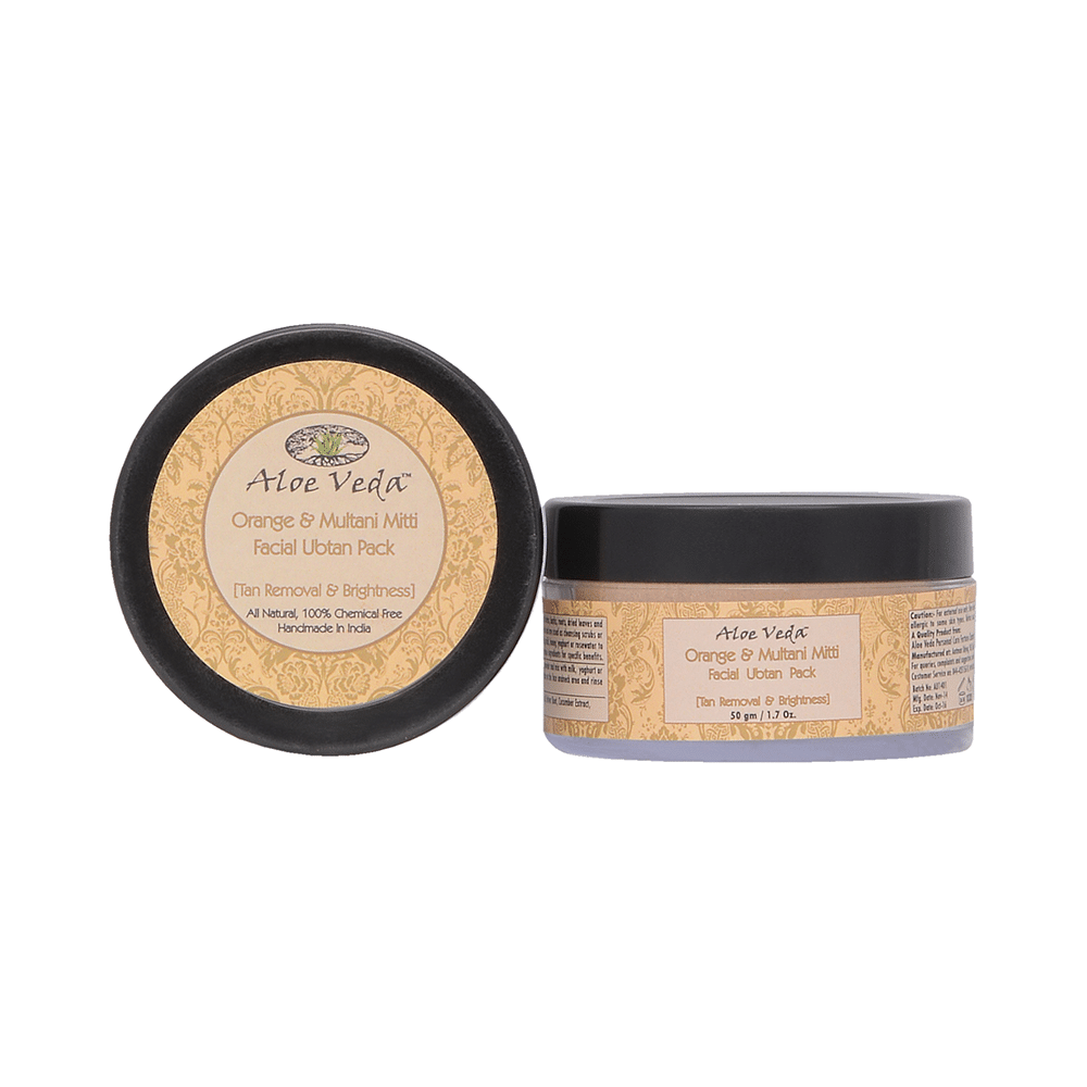 Aloe Veda Orange and Multani Mitti Facial Ubtan Pack