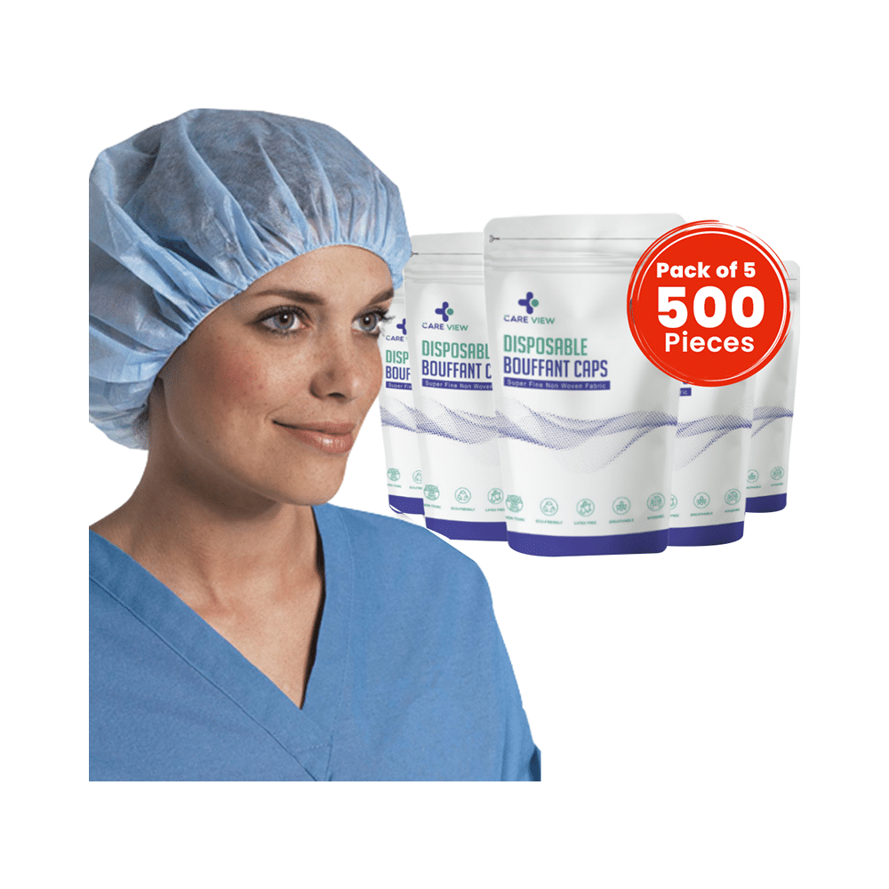 Care View Disposable Bouffant Cap (100 Each) Blue