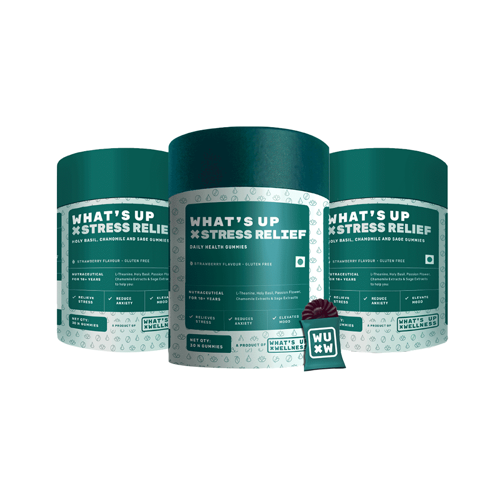 What's Up Wellness Stress Relief Gummies (30 Each) Strawberry